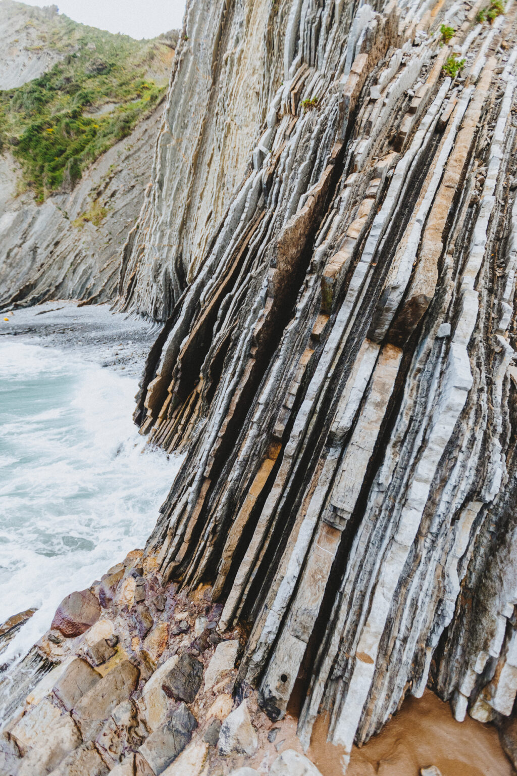 Detalle en vertical Flych Zumaia